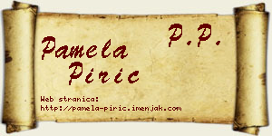 Pamela Pirić vizit kartica